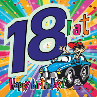 18 lat Pana, Happy birthday, Podkładka pod kubek / magnes na lodówkę